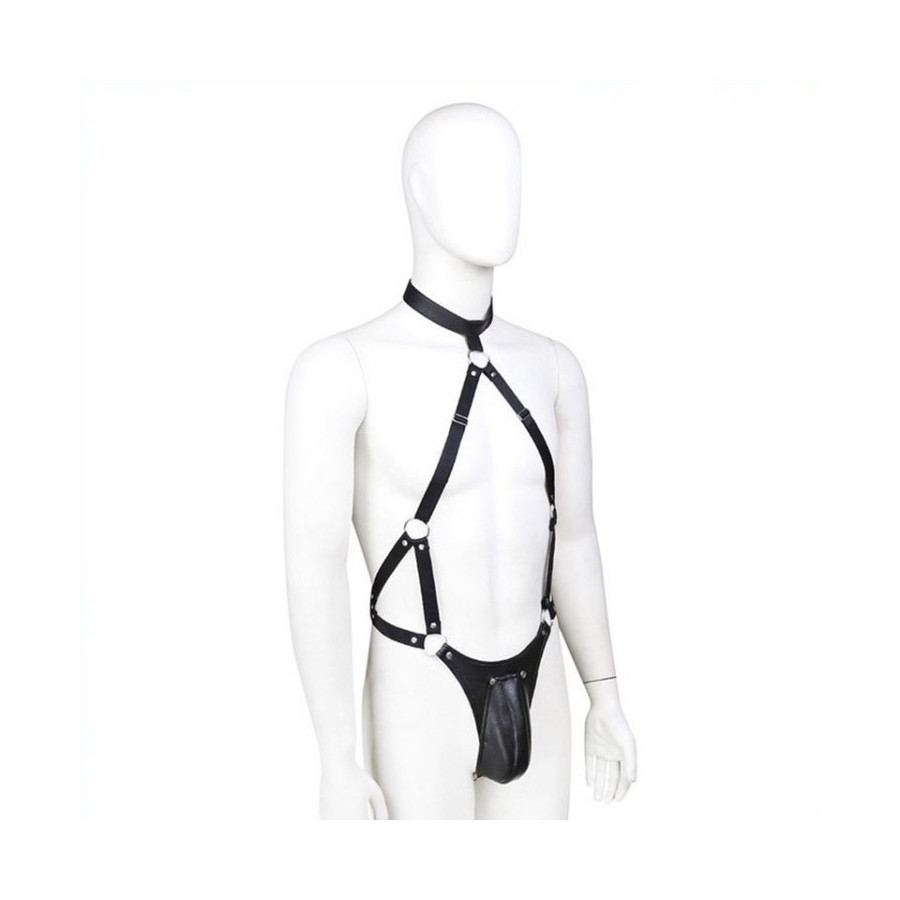 Ensemble Panties avec harnais Simili
