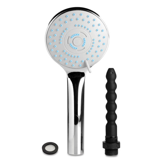 Shower head with Clean Stream enema nozzle
