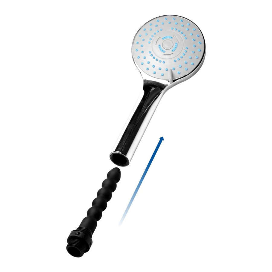 Shower head with Clean Stream enema nozzle