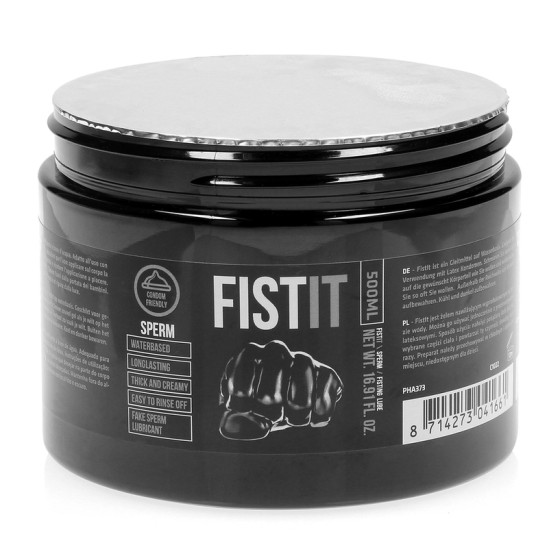 Lubrifiant Aspect Sperme Fist It 500 ml - Pot noir