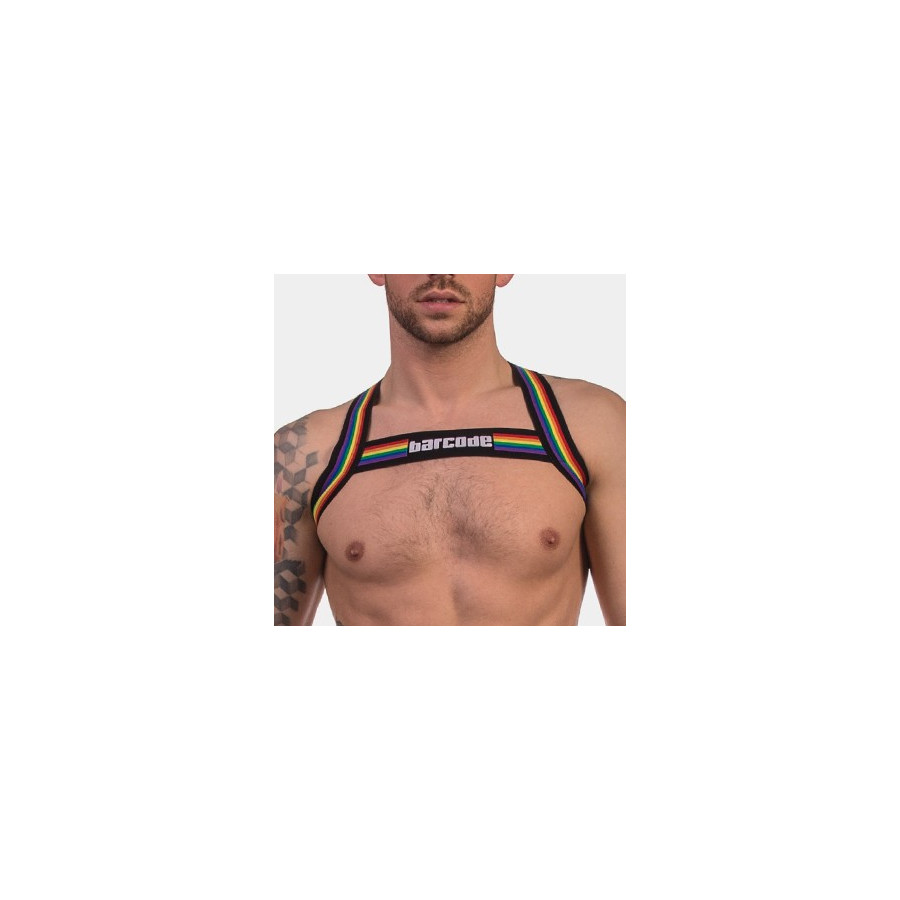 Harnais élastique Barcode pride Noir