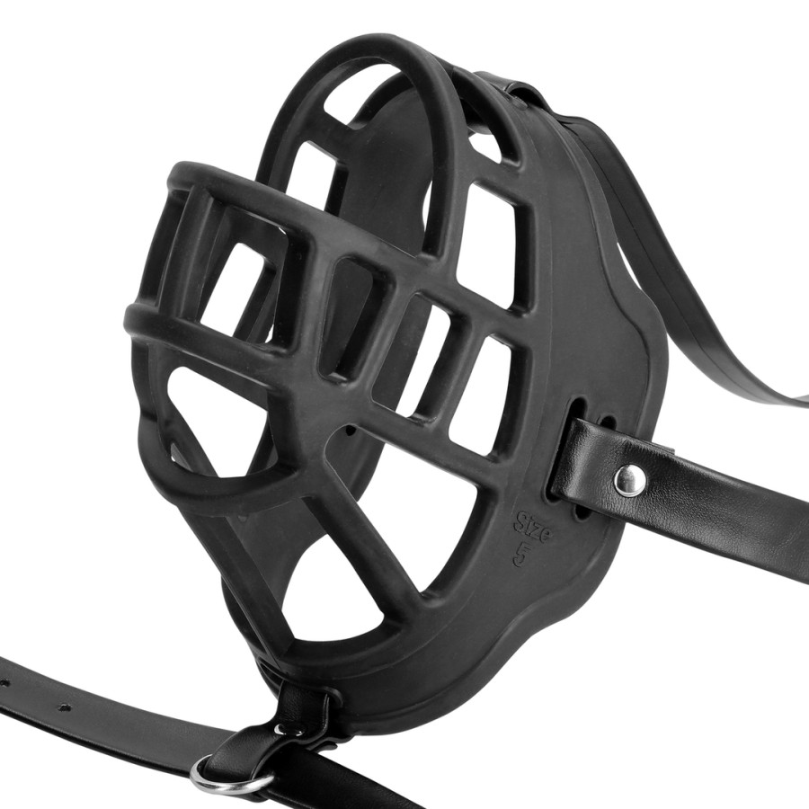 Muselière avec Bâillon-boule Muzzle Gag Noire