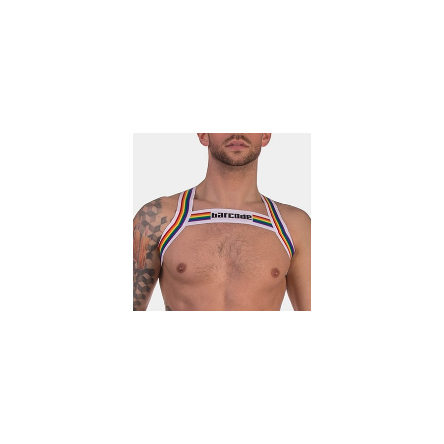 Harnais élastique Barcode Pride Blanc Harnais élastique Barcode Pride Blanc
