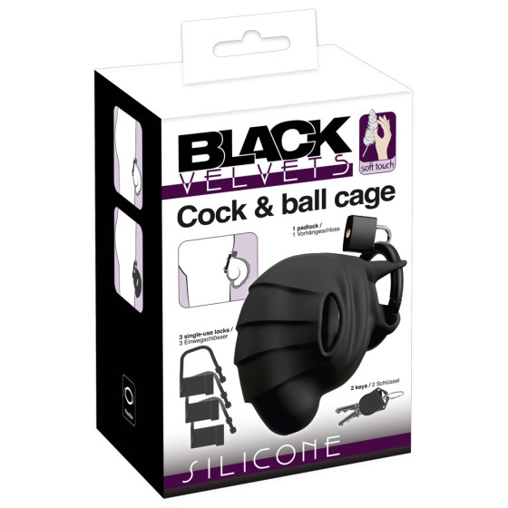 Cock Velvet chastity cage 10 x 5.4cm