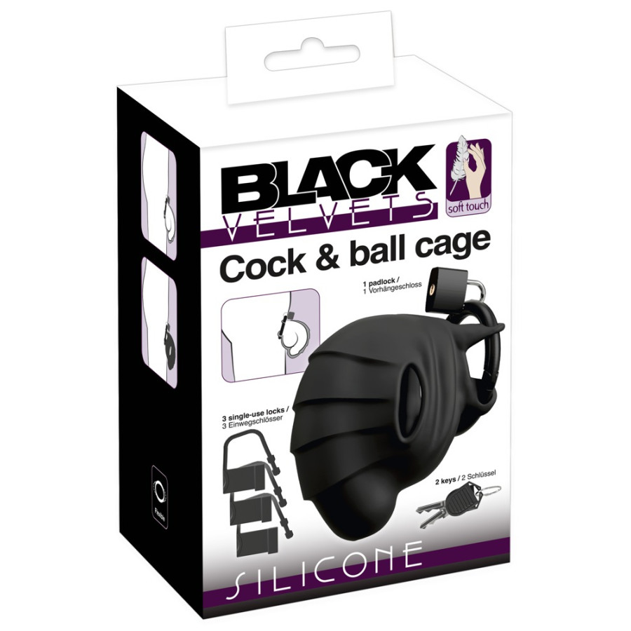 Cock Velvet chastity cage 10 x 5.4cm
