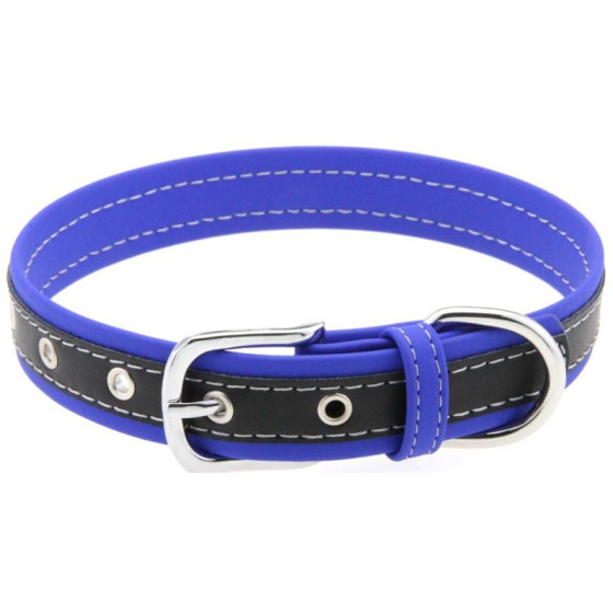 Collier Bicolore Simili Constrated Bleu Foncé
