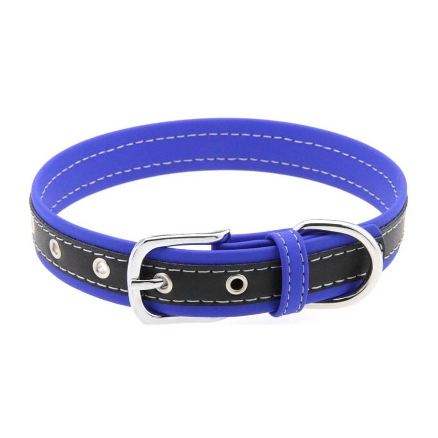 Collier Bicolore Simili Constrated Bleu Foncé