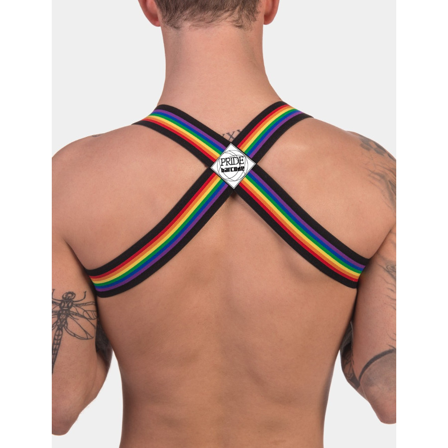 Harnais élastique Barcode pride Noir