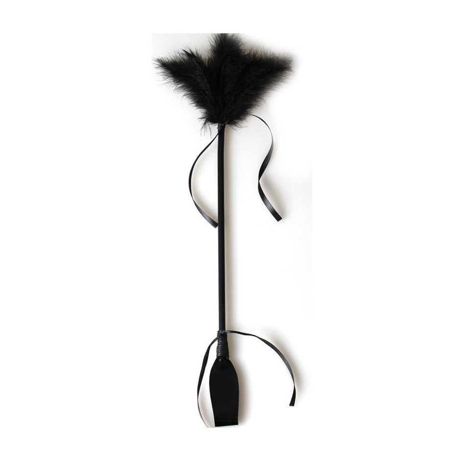 Cravache et Plumeau Secret Touch 50cm Noir