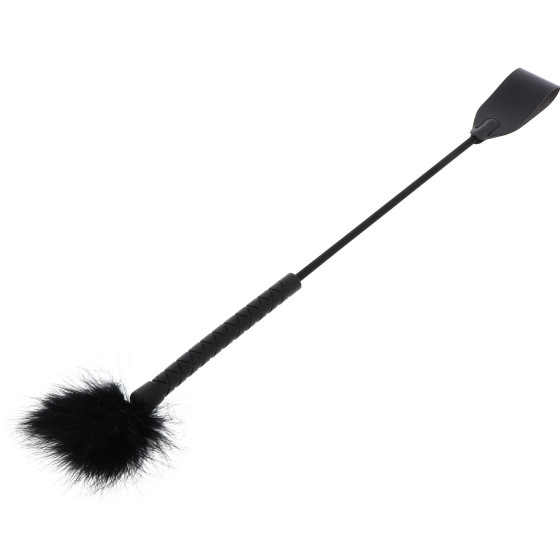 Cravache et Plumeau Tick Whip 56cm Noir