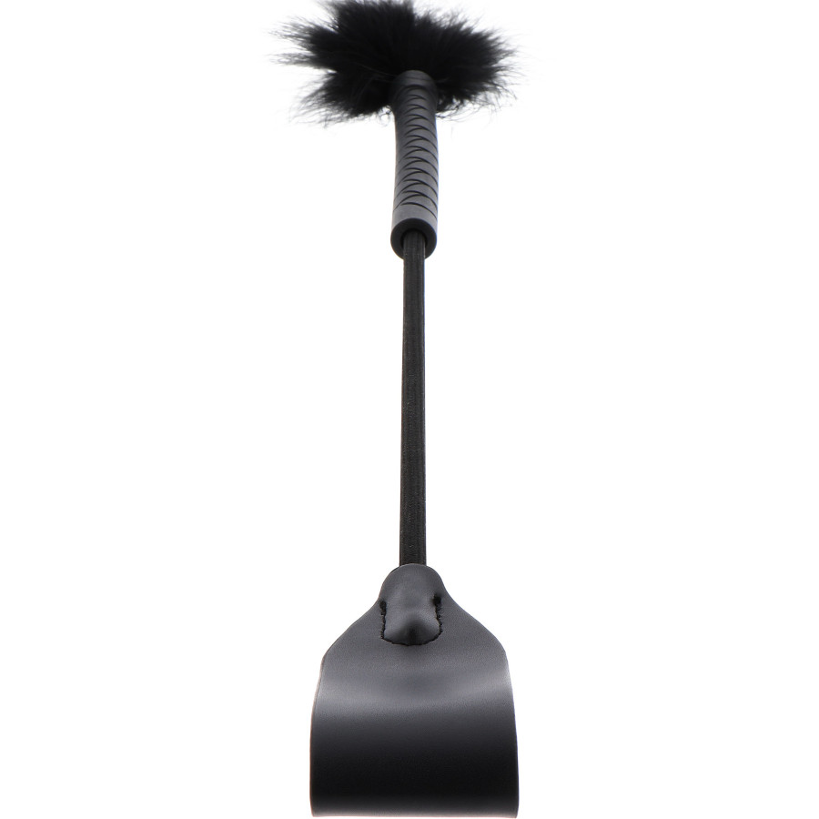 Cravache et Plumeau Tick Whip 56cm Noir