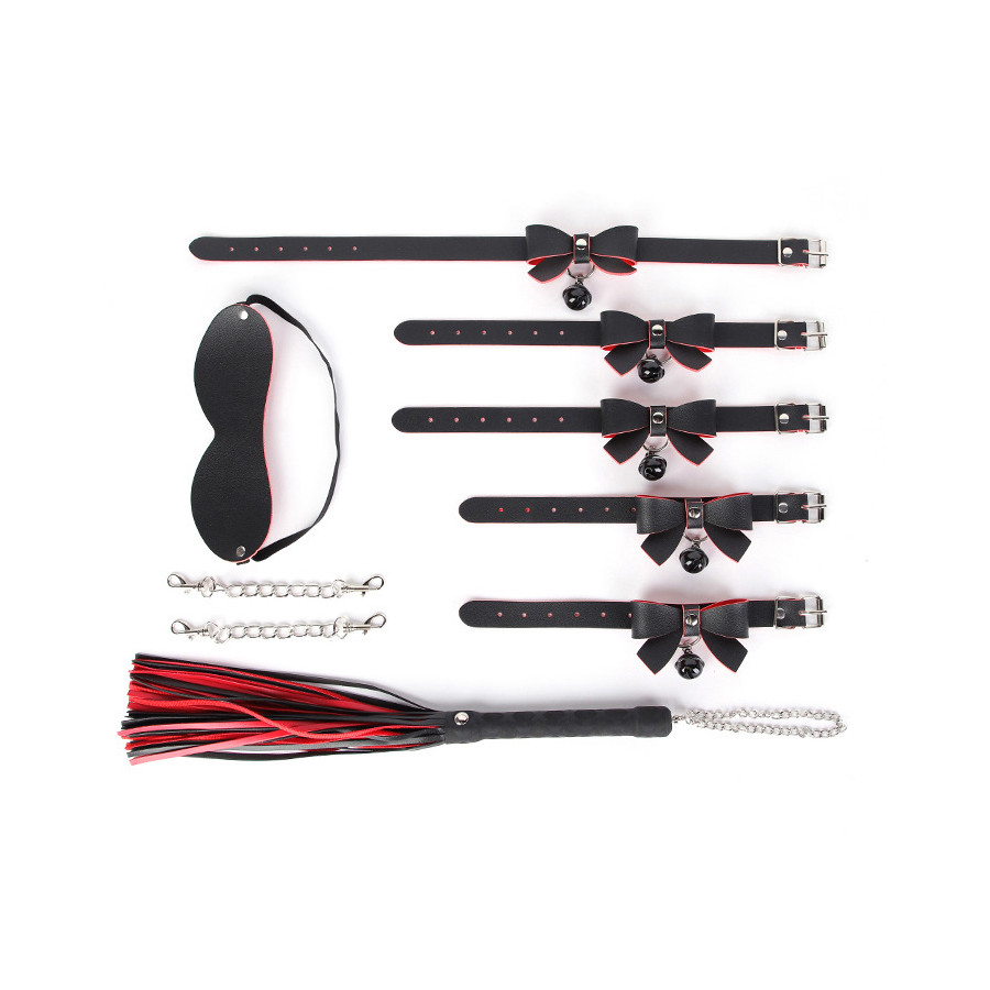 Kit Sexy Bow 5 Pieces Black-Red