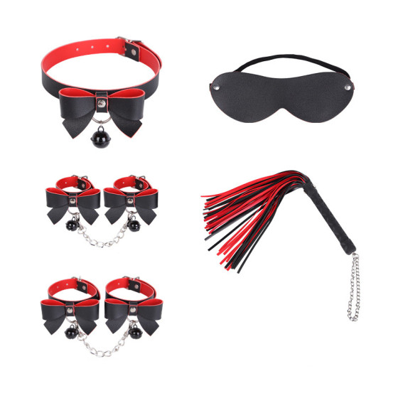 Kit Sexy Bow 5 Pieces Black-Red