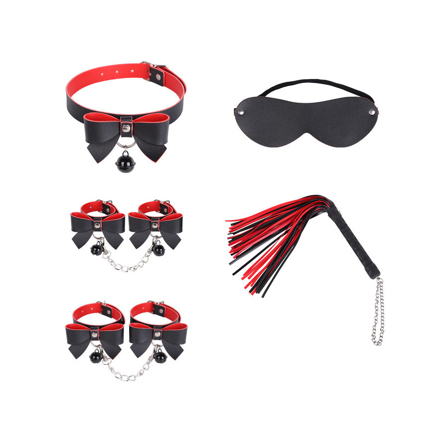 Kit Sexy Bow 5 Pieces Black-Red