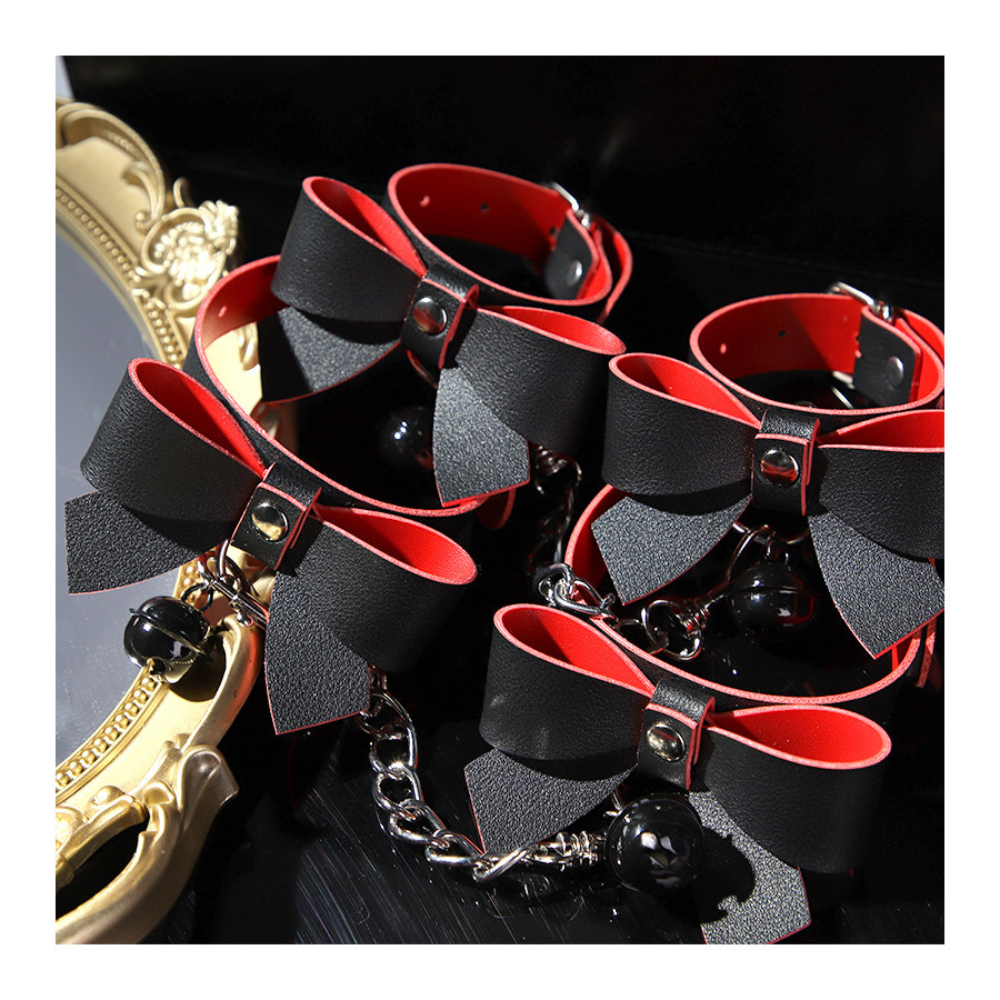 Kit Sexy Bow 5 Pieces Black-Red