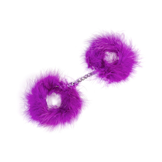 Handcuffs Boa Feather Violet
