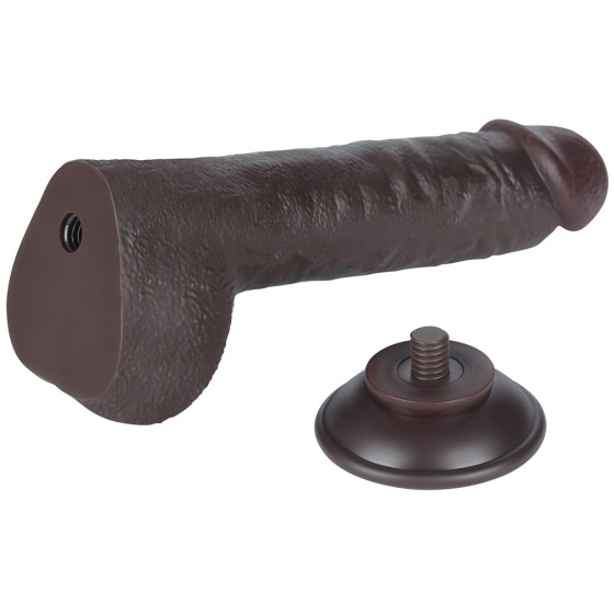 Gode avec Bourses Sliding Skin 18 x 4.7cm Noir