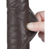 Gode avec Bourses Sliding Skin 18 x 4.7cm Noir