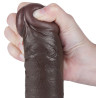 Gode avec Bourses Sliding Skin 18 x 4.7cm Noir
