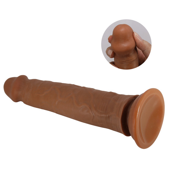 Gode réaliste Sharife 22 x 4.5 cm Marron