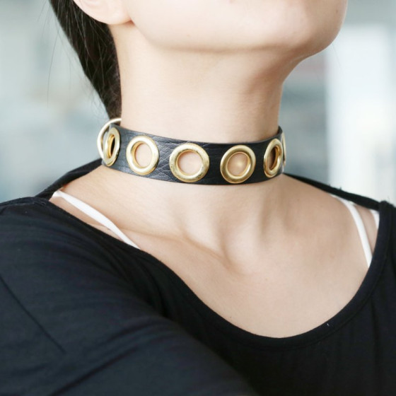 Collier Cirgoth Noir et Doré