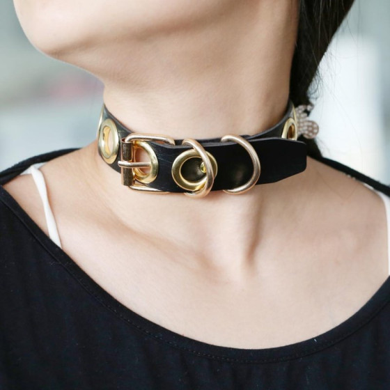 Collier Cirgoth Noir et Doré