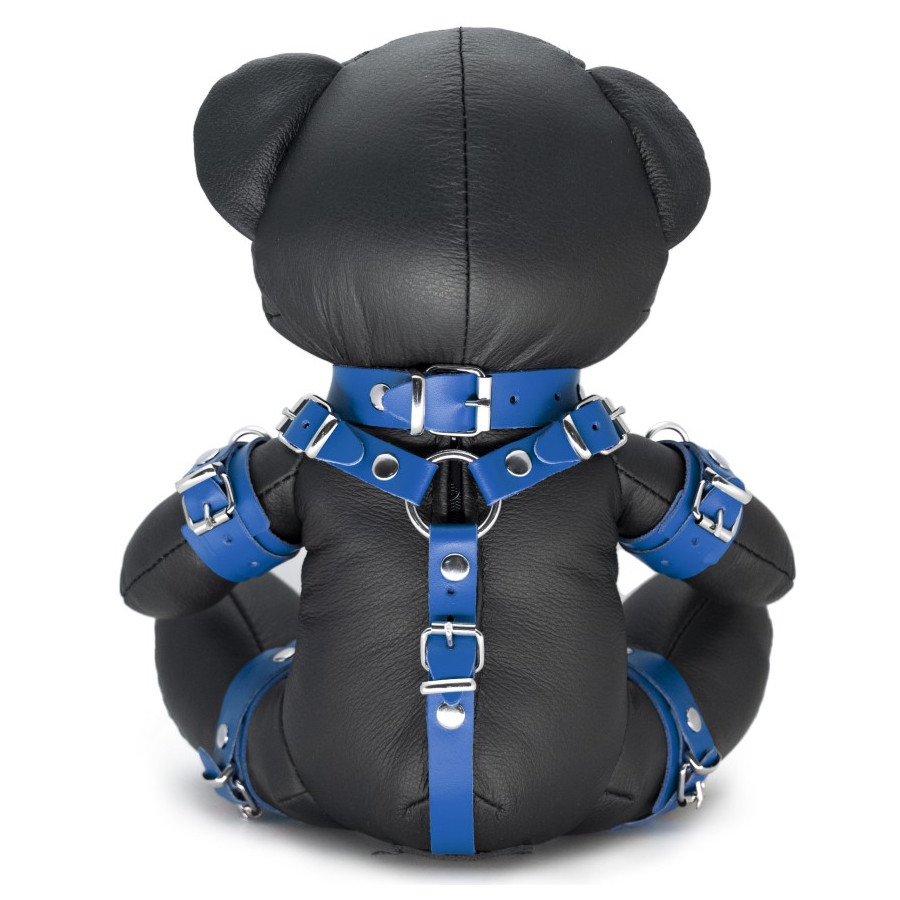Ours en cuir EDDY The BDSM Teddy Bear Bleu + Boite
