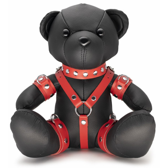 Ours en cuir EDDY The BDSM Teddy Bear Rouge + Boite