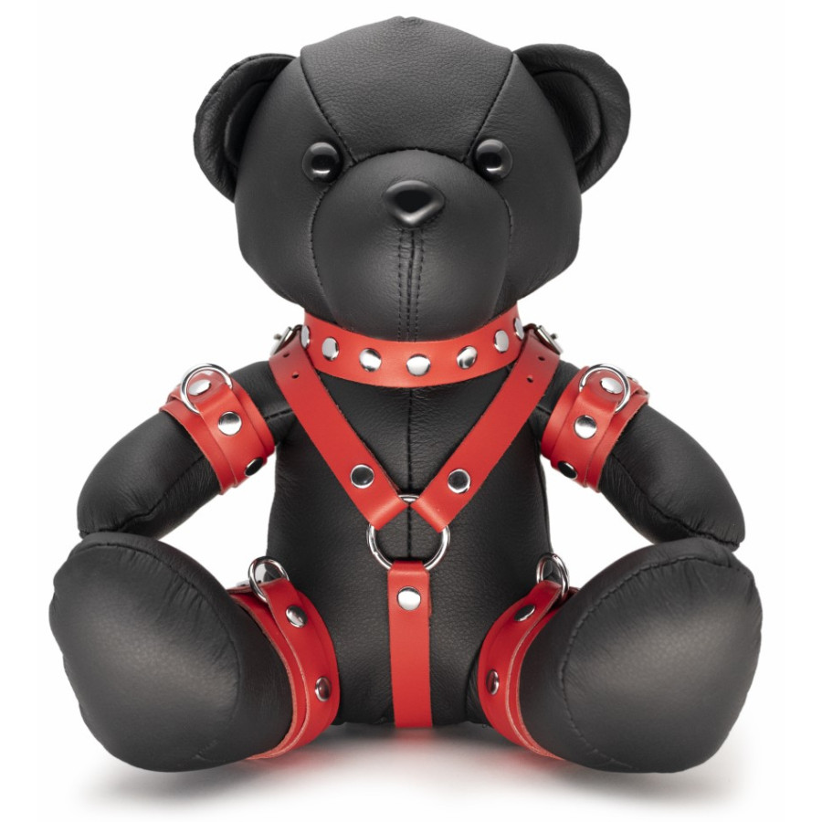 Ours en cuir EDDY The BDSM Teddy Bear Rouge + Boite