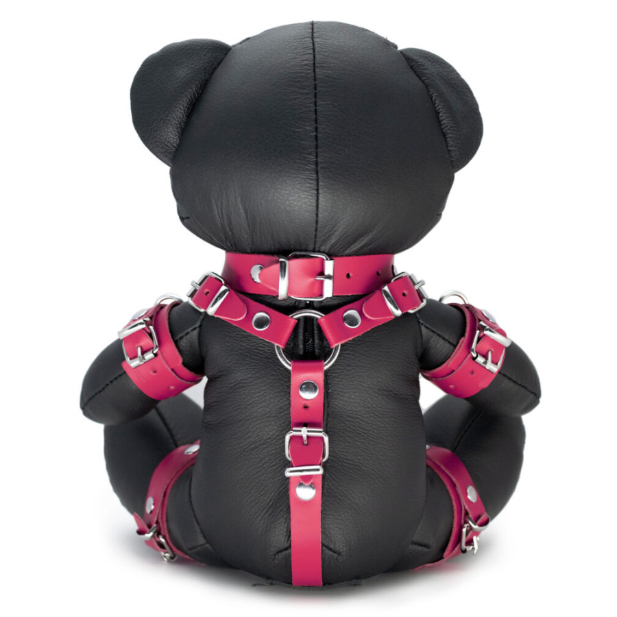 Ours en cuir EDDY The BDSM Teddy Bear Rose + Boite