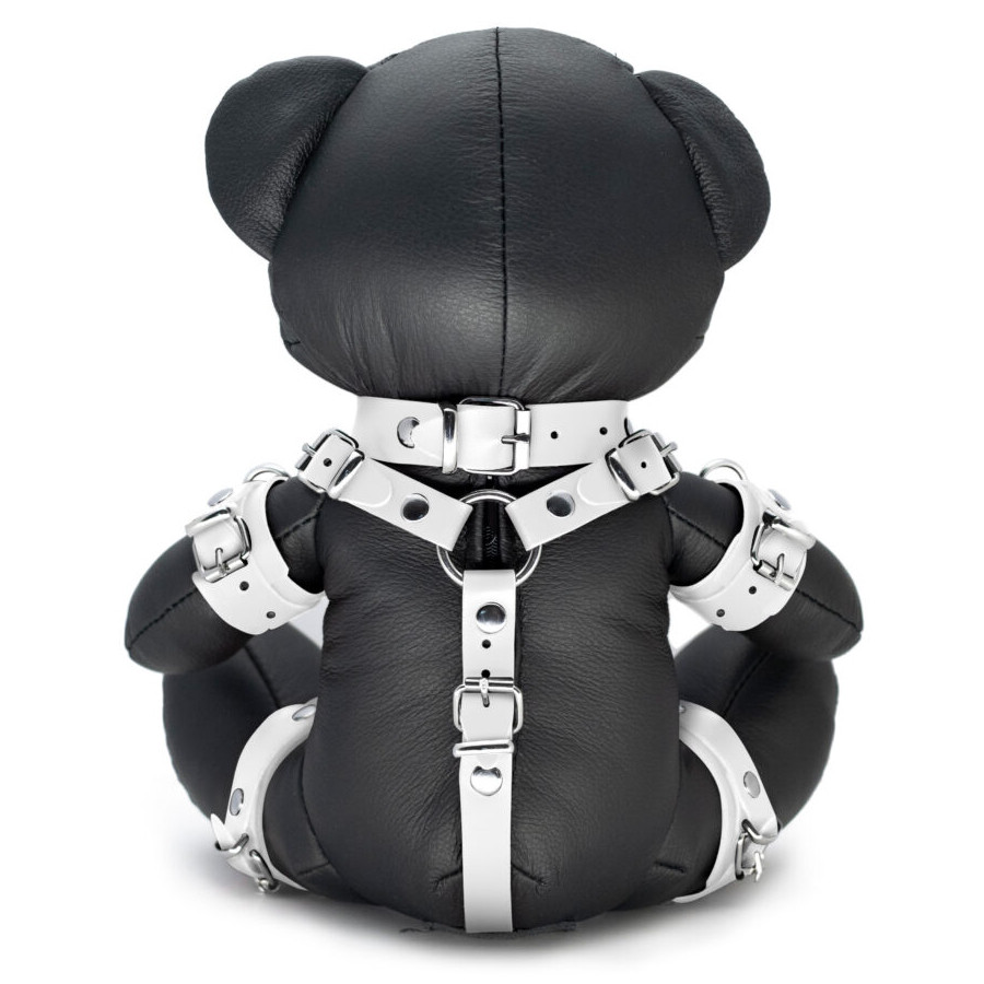 Ours en cuir EDDY The BDSM Teddy Bear Blanc + Boite