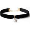 Ras de Cou Pearl Velvet Noir