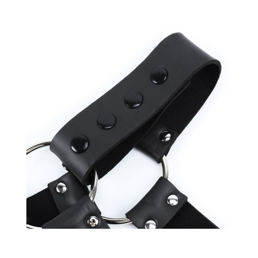 Harnais en néoprène Cross Body Zip Noir