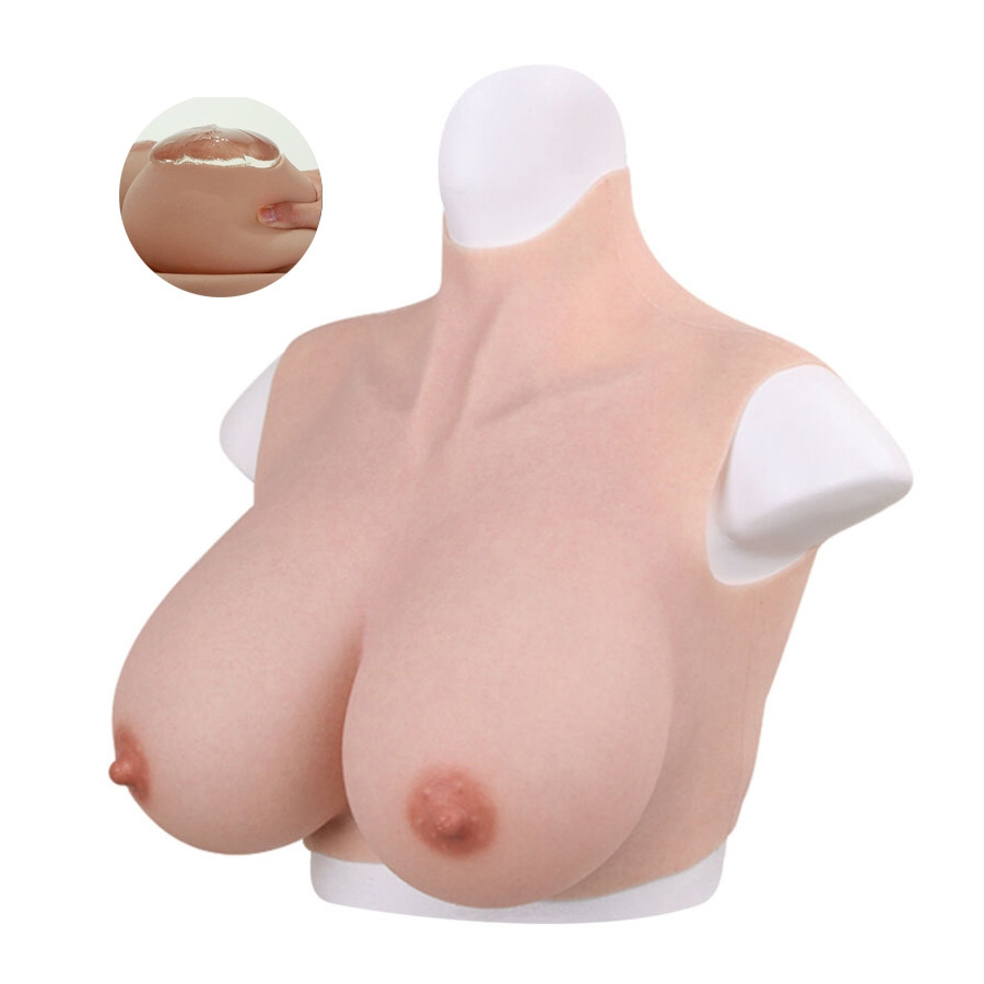 Buste Seins réalistes Silicone Col haut Bonnet C
