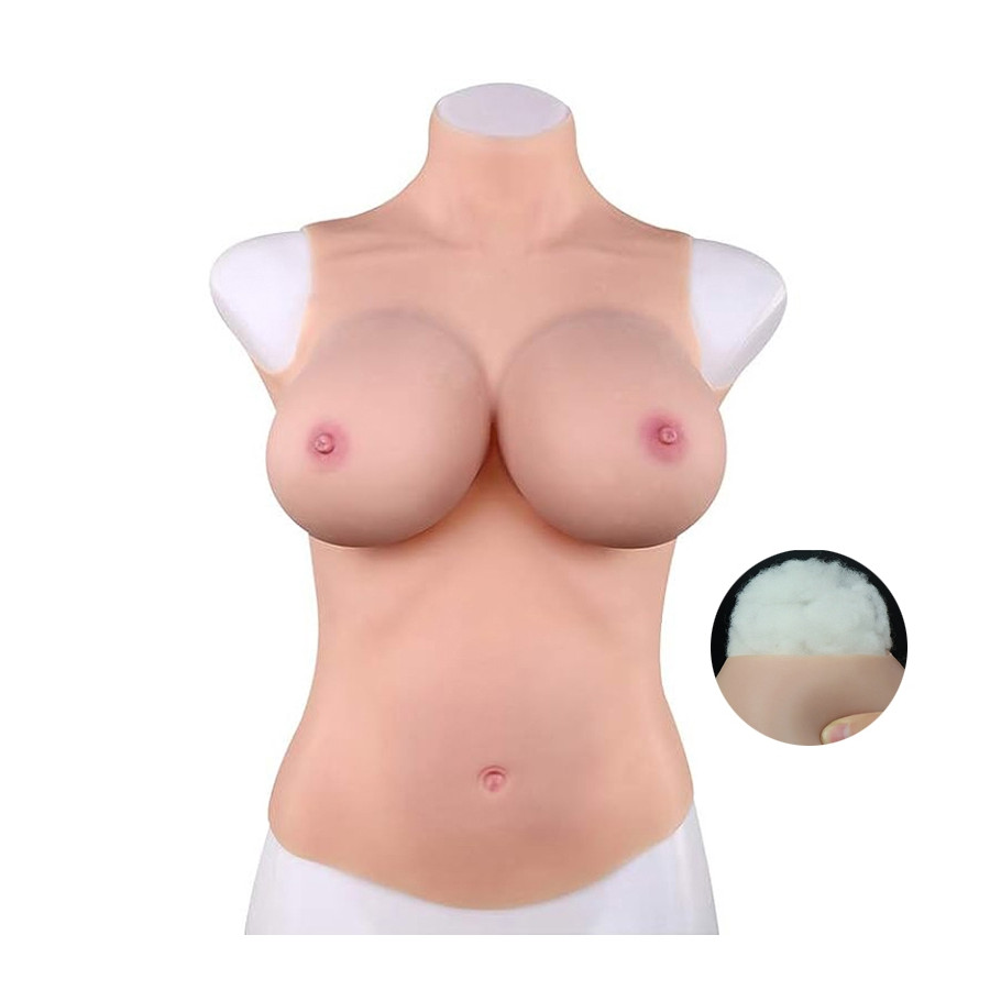 Buste Entier Seins réalistes Coton - Col haut - Bonnet C