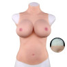 Buste Entier Seins réalistes Coton - Col haut - Bonnet C