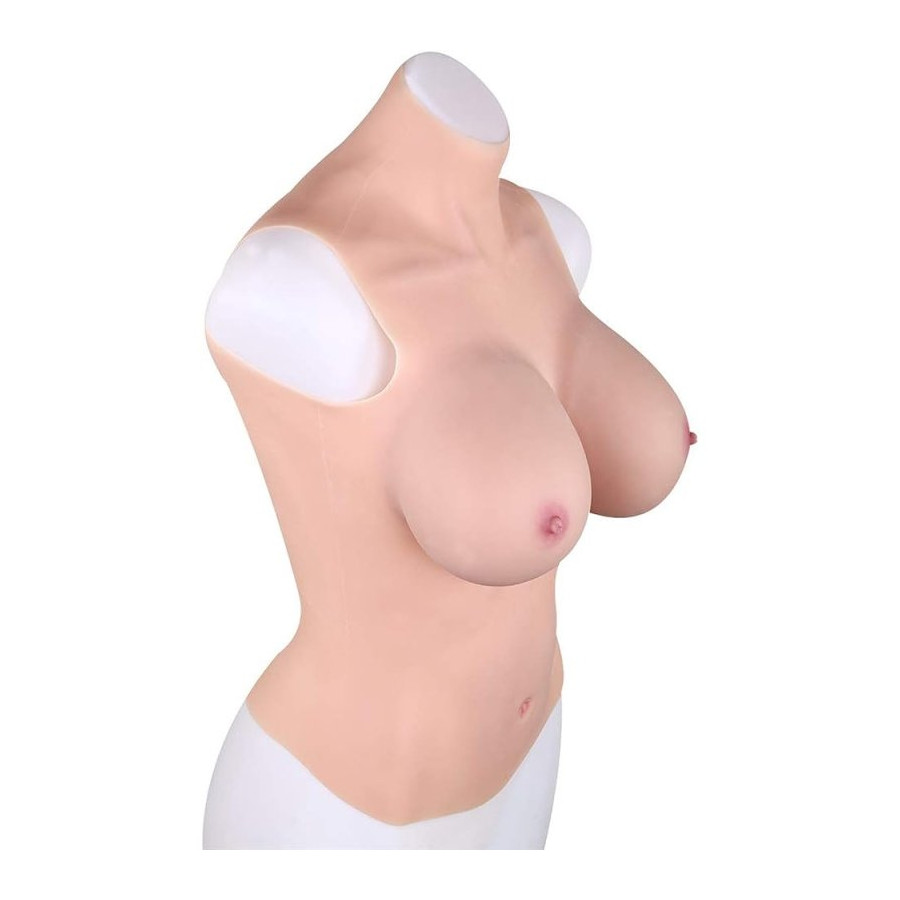 Buste Entier Seins réalistes Coton - Col haut - Bonnet C