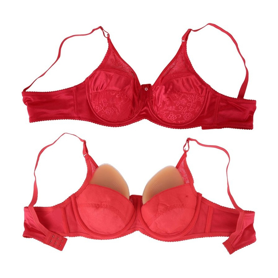 Soutien-Gorge Spécial Prothèse Mammaire Brace Rouge