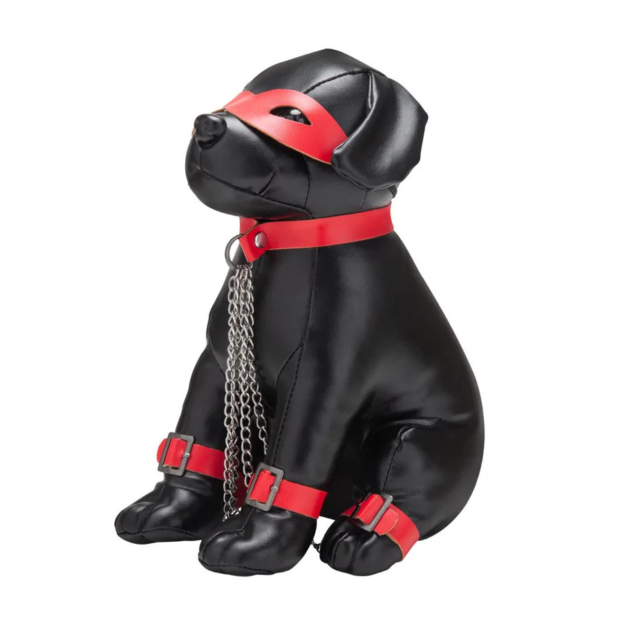 Chien en Simili Captain Chains 24cm Noir