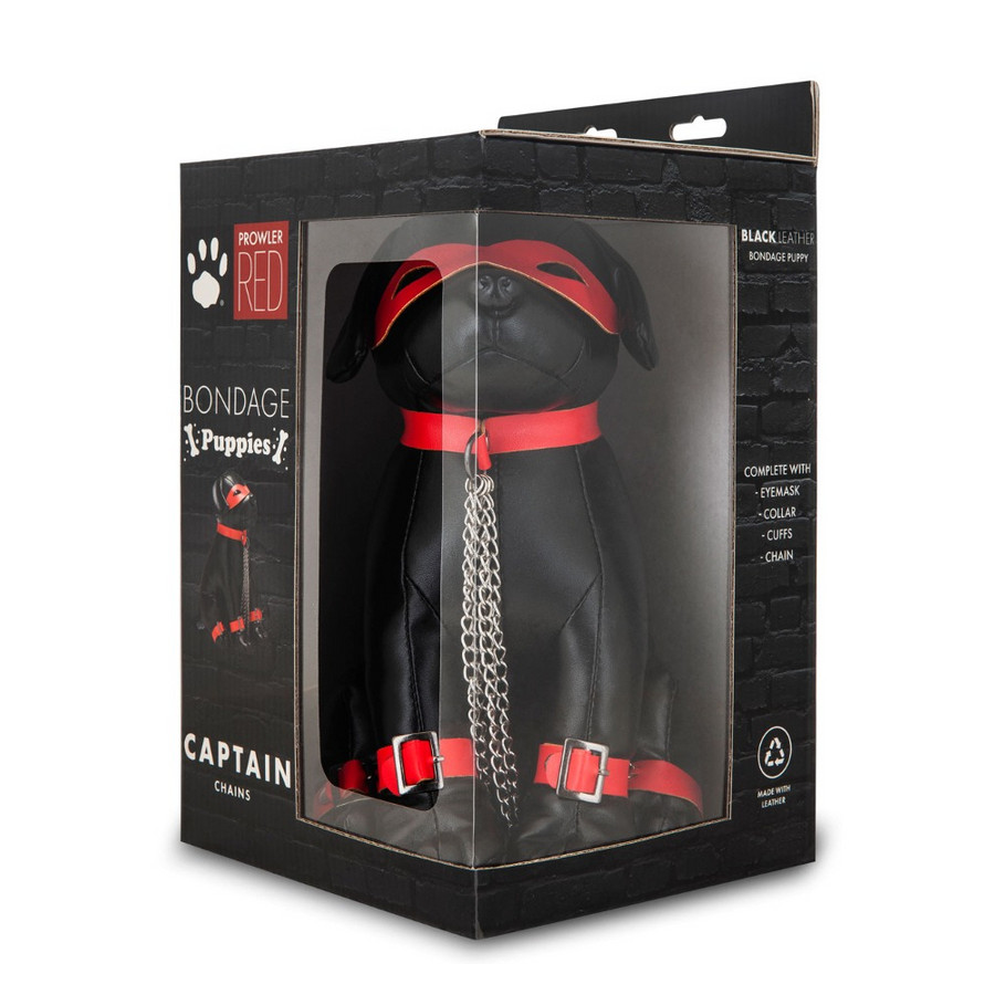Chien en Simili Captain Chains 24cm Noir