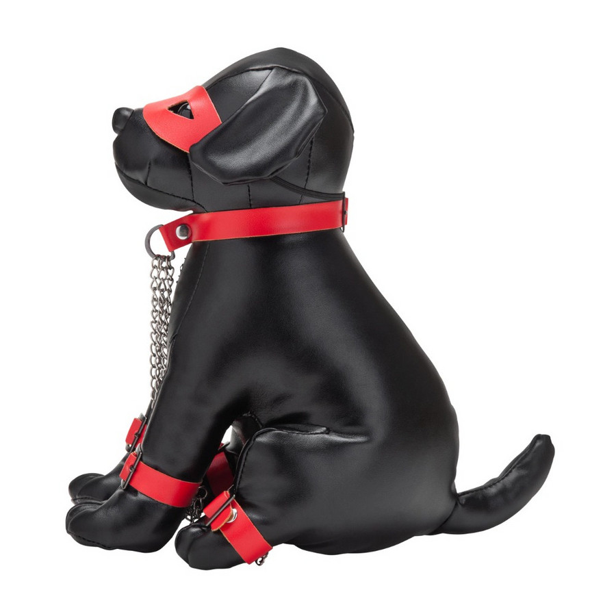 Chien en Simili Captain Chains 24cm Noir