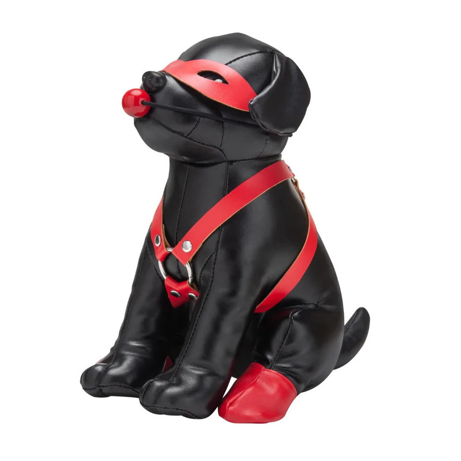 Chien en Simili Bandit 24cm Noir Chien en Simili Bandit 24cm Noir