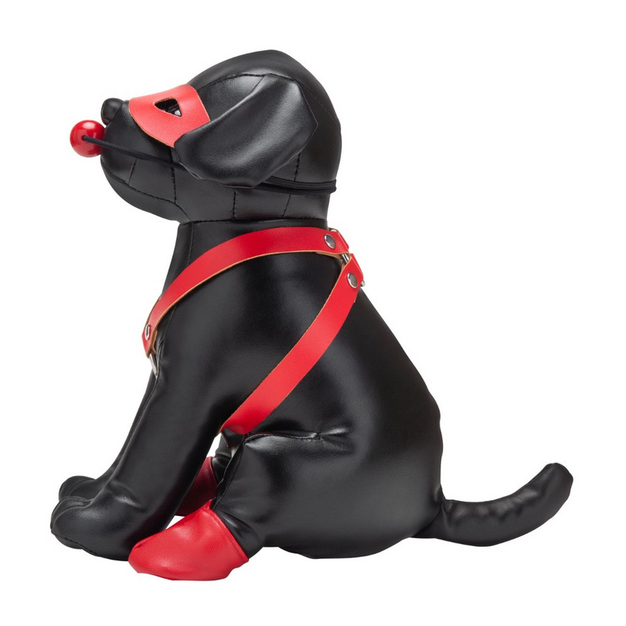Chien en Simili Bandit 24cm Noir
