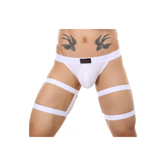 String avec bandes élastiques Clelio Blanc