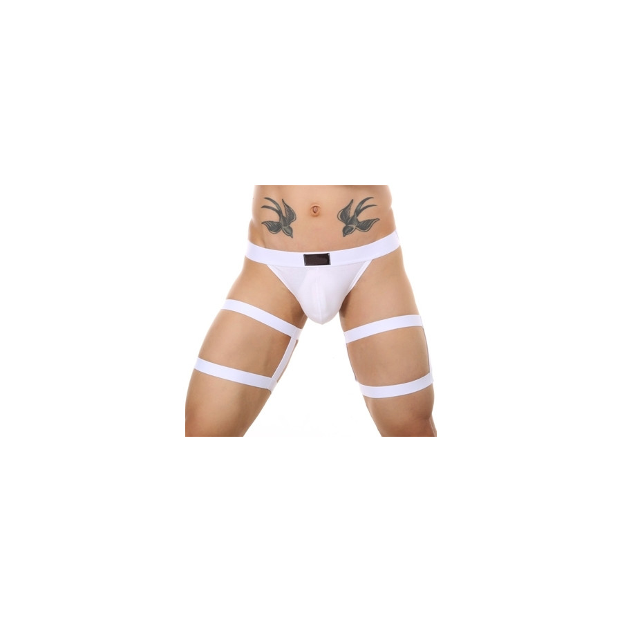 String avec bandes élastiques Clelio Blanc