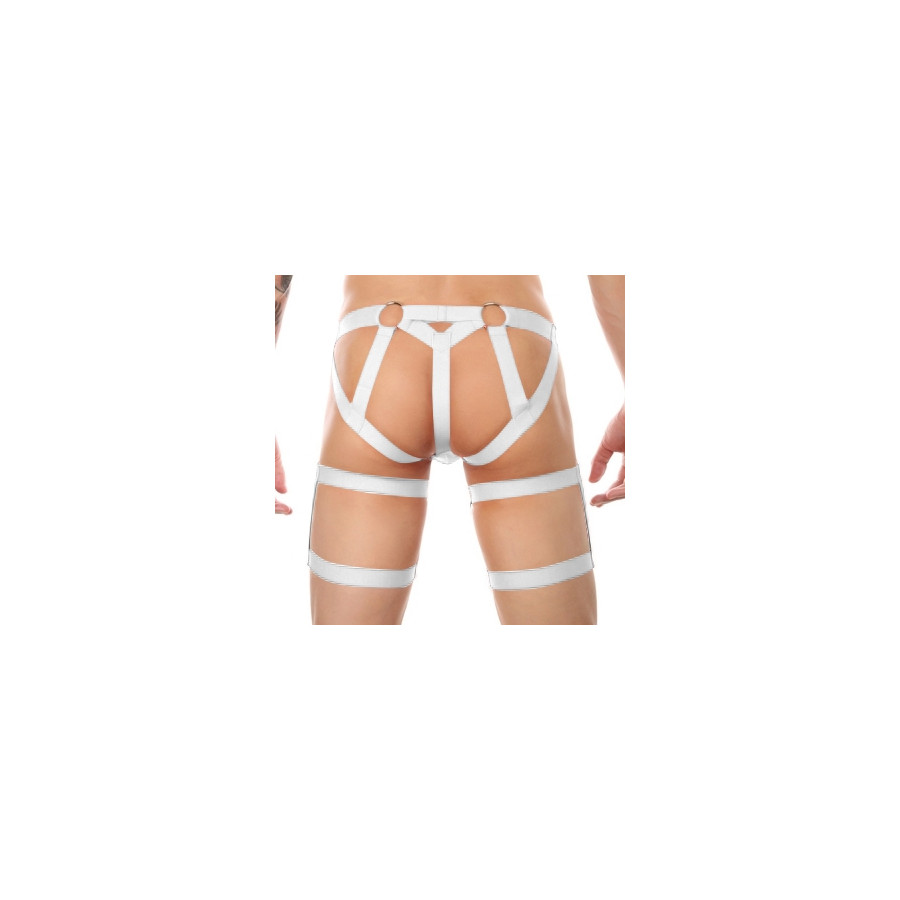 String avec bandes élastiques Clelio Blanc