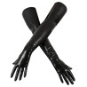 Gants longs en latex Tenue Bdsm Noirs