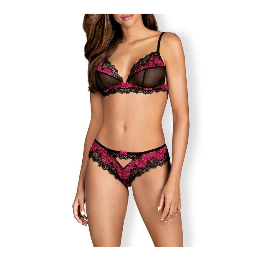 Ensemble Tulia 2 Pièces Noir-Rose