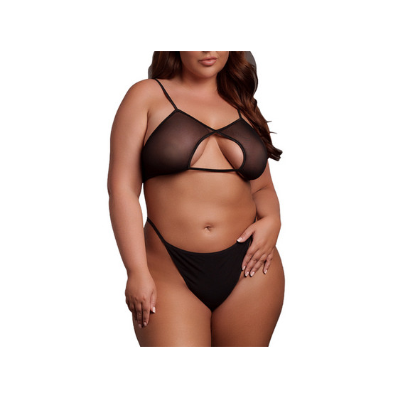 Soutien-Gorge Transparent Grande Taille Bravia Noir