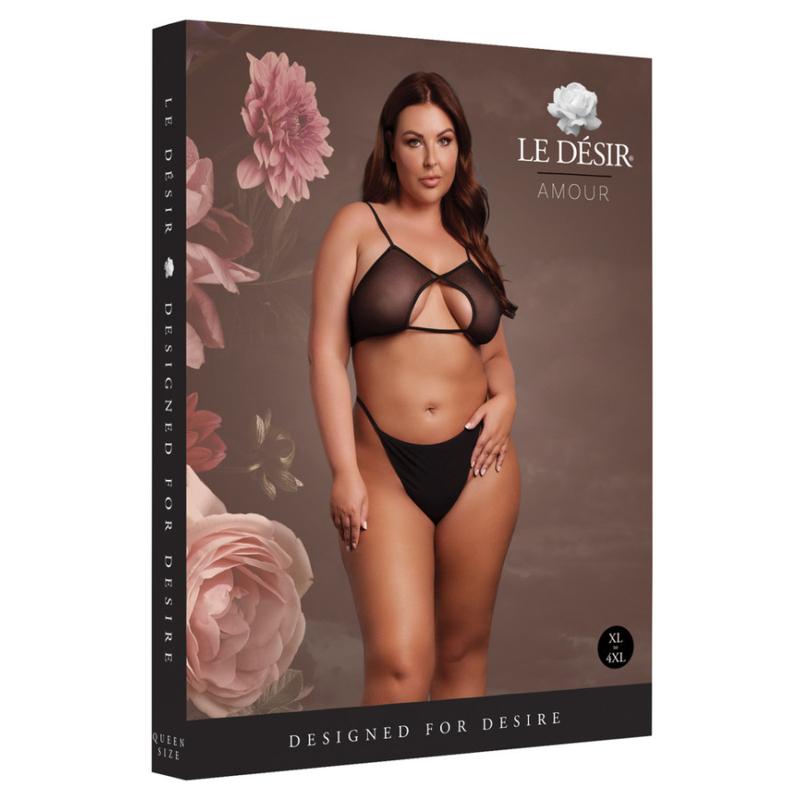 Soutien-Gorge Transparent Grande Taille Bravia Noir